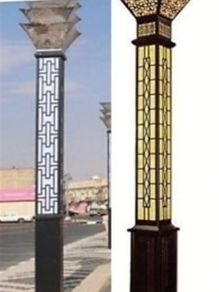 أعمدة إنارة بقصّ ليزر